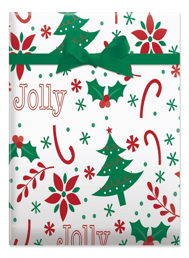 كارانت ورق تغليف هدايا "أوه سو ميري" المسطح - مجموعة من 3 أوراق تغليف هدايا للعطلات، مقاس 22 × 34 بوصة، سهلة التخزين - Image 4